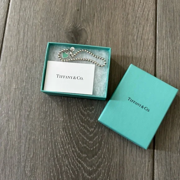 Tiffany & Co. Silver Bracelet with Turquoise Heart Charm - Picture 3 of 6